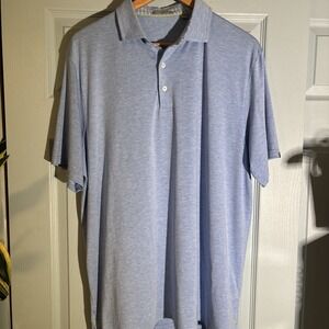 TASC Performance Men's Size X-Large XL Blue Stretchy S/S 3 Button Polo Shirt